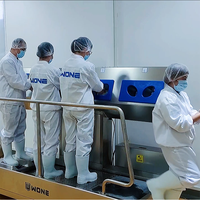 Machine de lavage de chaussures et de bottes industrielles, station d'hygiène tout-en-un pour l'entrée des ateliers alimentaires