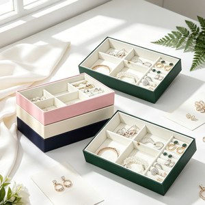 JINSKY Portable Travel Jewelry <b>Box</b> Organizer For Earrings Necklaces Rings And Other <b>Small</b> Accessories Gift <b>Box</b> For Women - Product Image 4