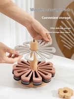 Sous-plats, dessous de pot et sous-verres isolants anti-brûlure au design moderne Morandi Flower pour la maison - Plastique