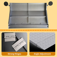 Rampe de garage portable en métal JH-Mech, robuste, résistante aux intempéries, réglable de 3,0 à 6,0 pouces de hauteur, avec design antidérapant.