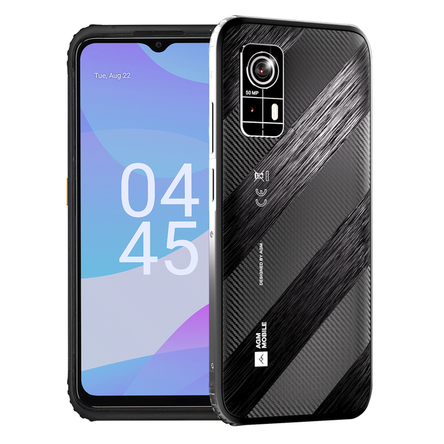 AGM H6 6.56 Inch 16GB(8+8)RAM 256GB ROM 4900mAh Android 13 IPS HD+ Display 50MP Camera Octa-core 4G Mobile Phone Rugged Phones
