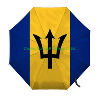 Paraguas Plegable con Bandera de Antigua y Barbuda, Apertura y Cierre Automático, Compacto, Portátil, Grande, para Protección Contra la Lluvia, Resistente al Viento