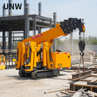 Mini-grue araignée certifiée CE UNW 1t 2t 3t 5t 8t pour l'installation de vitrages en intérieur dans des espaces étroits