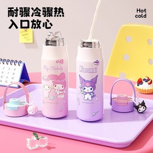 Bouteille d'eau isotherme Sanrio en acier inoxydable 316 avec paille pour filles, usage scolaire, nouveau modèle 2025 - Product Image 1