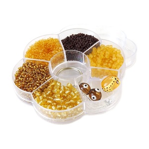 Bead Box Bead Storage Box 21867 7 Grids Plastic Transparent Flower Shaped Jewelry Nail Earrings Storage Organizer Bead Grid Storage Box