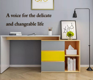 Hiện đại tối giản chất lượng cao hình chữ L Bàn máy tính góc gỗ tự nhiên có thể mở rộng và điều chỉnh cho văn phòng hoặc sử dụng tại nhà - Product Image 6