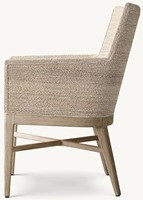 Chaise en herbe de mer durable et moderne, cadre en bois haut de gamme, meubles d'intérieur
