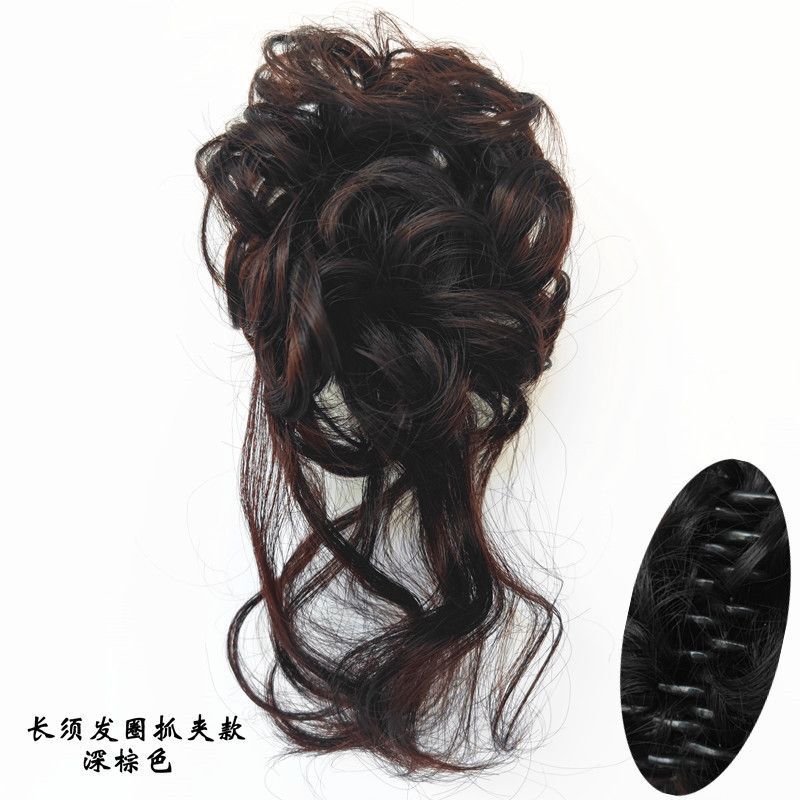 Attache cheveux longs style pince à griffes [Marron foncé]