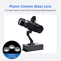 Lentille en verre plano-convexe, longueur focale 50 mm, revêtement AR vert, verre optique pour projecteur Gobo, lampe de condensation LED, personnalisation disponible