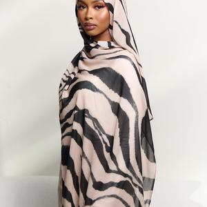 Hiyab Modal Premium con Estampado Musulmán, Logotipo Personalizado, Pañuelo para las 4 Estaciones, Personalizable, Transpirable, Moda Islámica, Cómodo y Elástico - Product Image 1