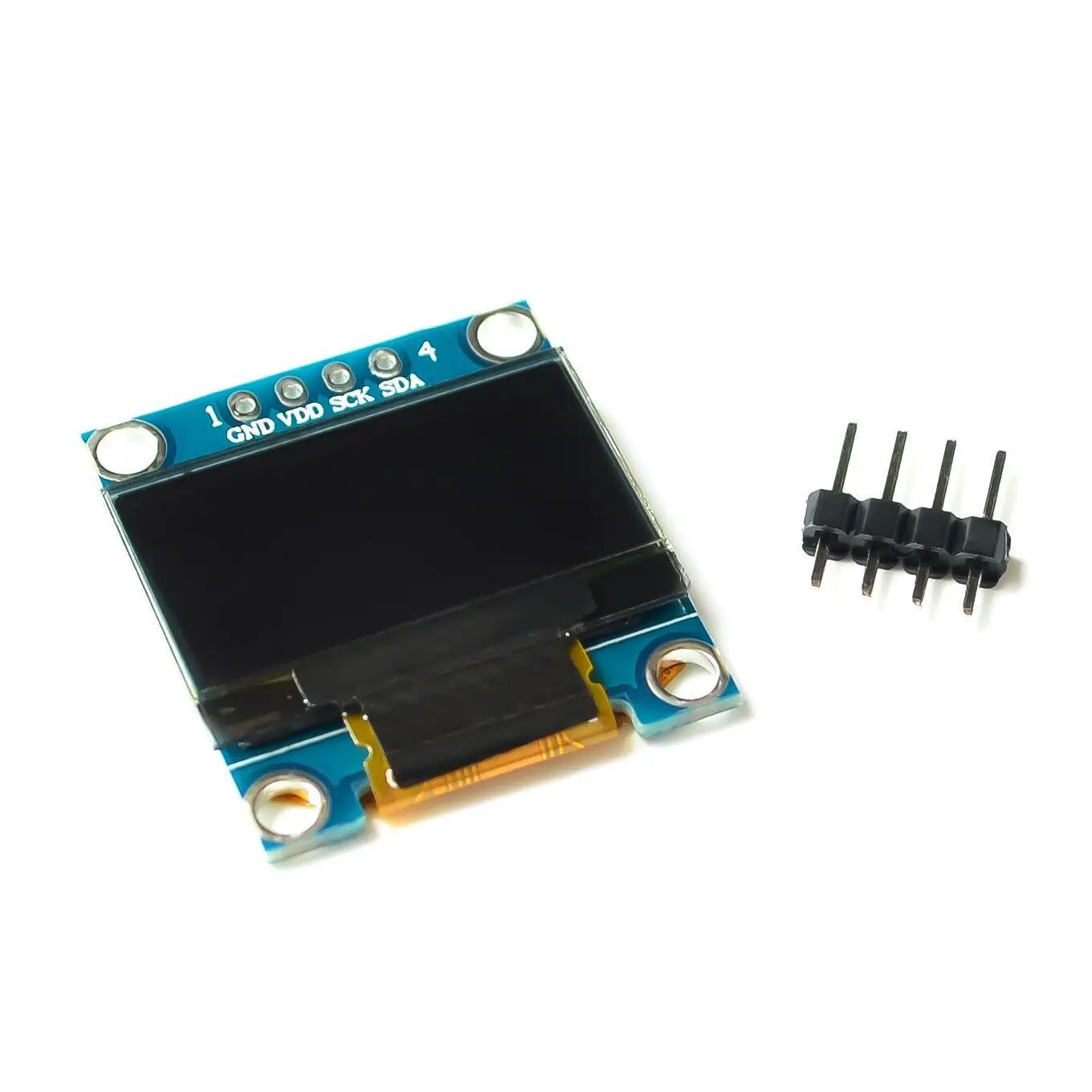 Módulo De Exibição OLED 128x64 I2C Display 0,96 Polegada Azul Branco IIC Comunicação Pequeno Módulo De Exibição OLED 51 Microcontrolador