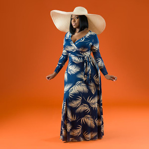 Vêtements pour femmes Robe moulante décontractée à manches longues 5XL Grande taille Vêtements pour femmes Robes pour femmes grande taille - Product Image 3
