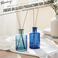 Diffuseur de roseaux carré de luxe personnalisable, écologique, sans plomb, artisanal, sans alcool, en bouteilles de verre, disponible en plusieurs couleurs