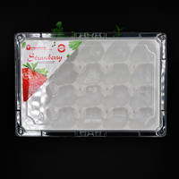 Boîte à fruits en plastique PET transparente Plateau d'emballage de baies de fraises pour supermarché de ferme