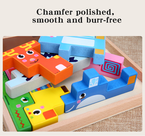 Wholesale Portable 3D Animal Building Blocks Bear/dinosaur Kids Toys High Quality DIY Geometry Educational Toys - Product Image 5