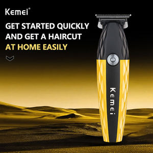 Tondeuse à cheveux <span class=keywords><strong>électrique</strong></span> professionnelle Kemei KM-1690A à lames zéro espacement pour hommes, rechargeable, pour finitions de coupe - Product Image 4