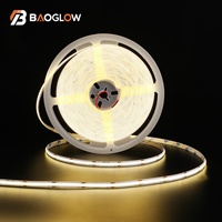 Tira de Luces LED COB de 24 V y 12 W, 8 mm de Alta Densidad, Cortable cada 312 mm, Blanca, para TV, 5 m, con Adhesivo, IP20, Gran Venta 2025