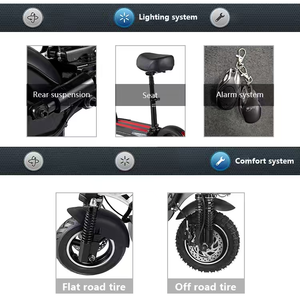 Scooter <span class=keywords><strong>El</strong></span>éctrico Plegable para Adultos, Disponible en Almacén, Motor de 500W, con Asiento Confortable para Viajes Diarios - Product Image 6
