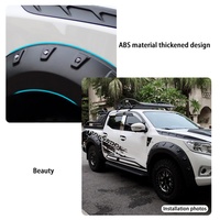 KQD Universals Accessoires de voiture flexibles ABS 4x4 Noir Sport Protection + Décoration Élargisseur d'aile Nissan Navara NP300