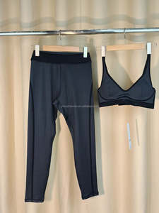 Conjunto de Yoga al por Mayor para Mujer, 2 Piezas, Leggings de Cintura Alta y Sujetador Deportivo, Verde Salvia, Ropa <span class=keywords><strong>Deportiva</strong></span>, Directo de Fábrica - Product Image 5