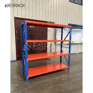 Étagères en acier de qualité supérieure pour entrepôt industriel à 4 niveaux, capacité moyenne, 200 kg/300 kg/500 kg, résistance à la corrosion, empilables - Product Image 3