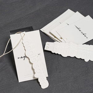 Eigenmarken-Etiketten aus Kunstpapier/Karton/Kraftpapier, recycelbar, Logo-Etiketten mit Prägung/UV-Druck/Bronzierung, Anhängeetiketten - Product Image 2