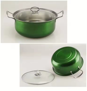 Juego de ollas de acero inoxidable de lujo de 10/16 piezas, antiadherentes, con mangos chapados en oro, juego de ollas de acero inoxidable con mangos plateados - Product Image 2