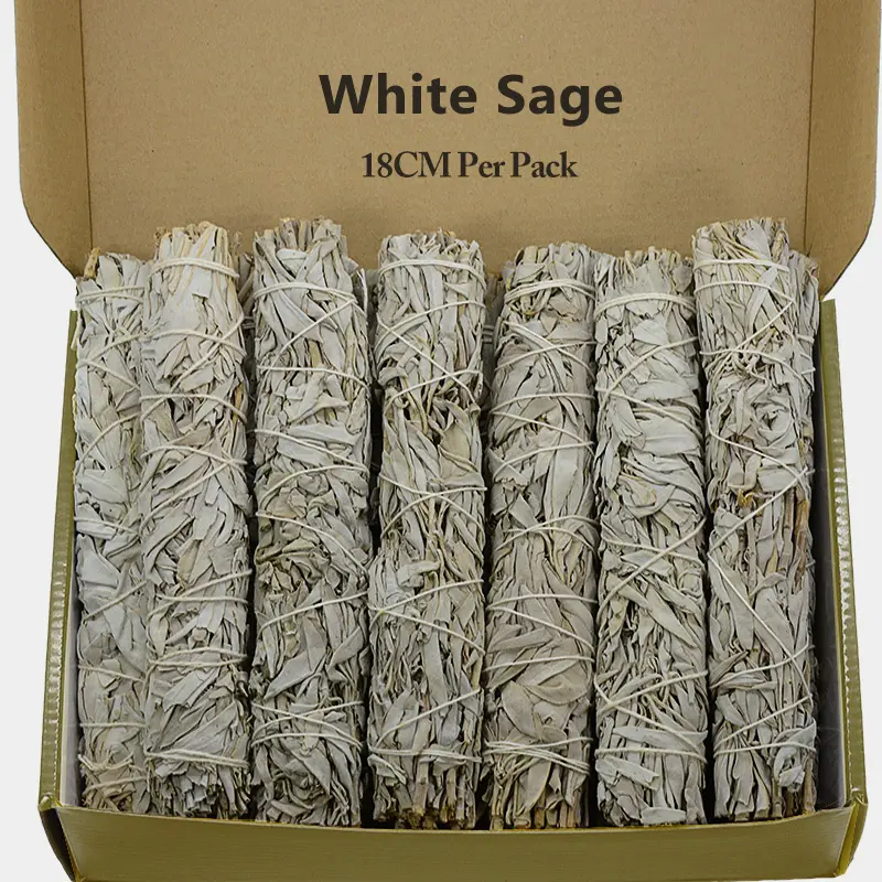 عيدان التنظيف الصينية White Sage Sticks لإزالة السلبية