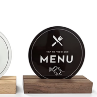 Autocollant de menu NFC : Touchez pour consulter le menu numérique sans contact du restaurant