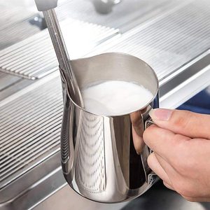 Sharp Spout Stainless Steel Eco-Friendly Reusable Handheld Modern Latte Art <strong>Milk</strong> Frothing Pitcher 12oz/20oz Professional <strong>Barista</strong> - Product Image 3