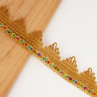Accessoires vestimentaires écologiques en dentelle à sequins triangulaires de 3,7 cm pour sacs et chaussures – Approvisionnement immédiat
