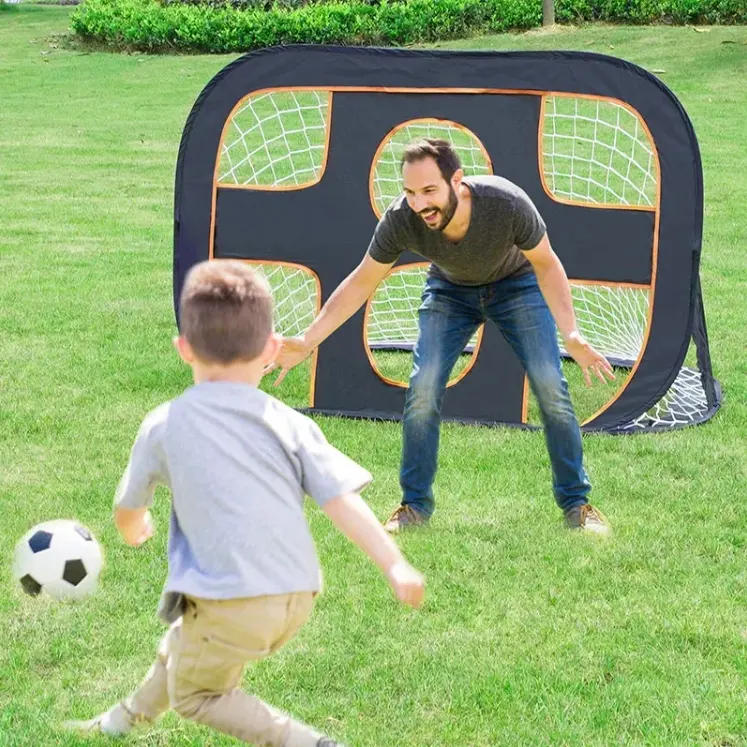 Portable Pop-Up Football Goal Pliable Mini Filet D'entraînement Pour Enfants avec Support Réglable pour L'entraînement De Football