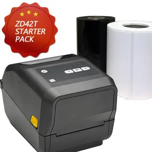 Printer Desktop Zebra ZD420t, Transfer termal Desktop 203 dpi lebar cetak 4 dalam Ethernet USB ZD42042-T01E00EZ