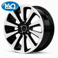 Jante en alliage forgé 16 pouces 5x112, design multi-jantes, finition noir brillant pour véhicules électriques, haute résistance, fournisseur direct usine OEM ODM