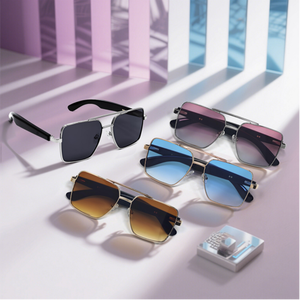 แว่นตาอัจฉริยะ AI พร้อมกล้อง HD ป้องกันแสงสีฟ้า ไมโครโฟนคู่ตัดเสียงรบกวน กล้องกันสั่น - Product Image 1