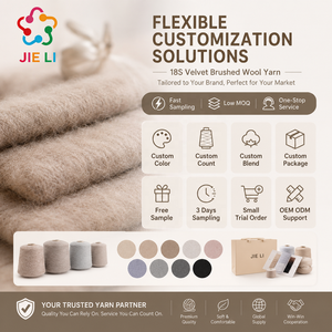 Fil à tricoter en laine brossée velours 18S/1, 5 % cachemire, 5 % soie, 90 % laine, moelleux, chaud, luxueux, pour l'hiver, couleur personnalisée, fourniture d'usine - Product Image 4