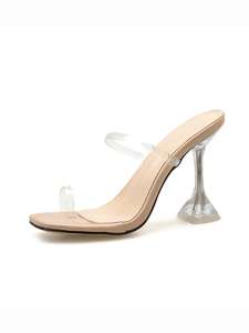 CSS38 Sandales à <span class=keywords><strong>talon</strong></span> <span class=keywords><strong>transparent</strong></span> en PVC, style tendance, à bout haut, souples, pour l'été, nouvelle arrivée pour femmes - Product Image 5