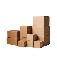 Fábrica de materiales reciclados ecológicos personalizados 50*40*40 cajas de envío plegables de cartón corrugado laminación brillante cuadrada