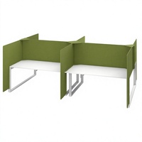 Panneau de séparation acoustique de bureau en fibre de polyester vert olive, écran de travail, panneau de confidentialité