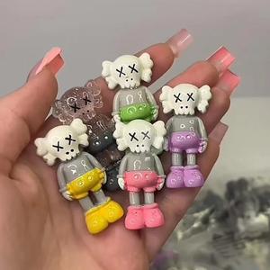 สติกเกอร์ติดเล็บทำด้วยมือตุ๊กตาเรซินขนาดใหญ่แบบสร้างสรรค์อุปกรณ์เสริมสำหรับติดโทรศัพท์แบบทำมือมีรูรองเท้าเสื้อผ้าแผ่นติดถ้วยน้ำ - Product Image 3