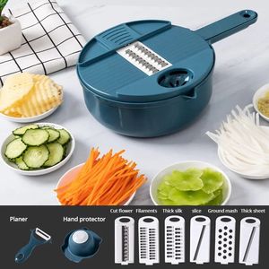 Kitchen Shredder Turnip Hand Grater Multifunctional Handheld Manual Vegetable and Cucumber <b>Slicer</b> Cutter <b>Dicer</b> Container - Product Image 3