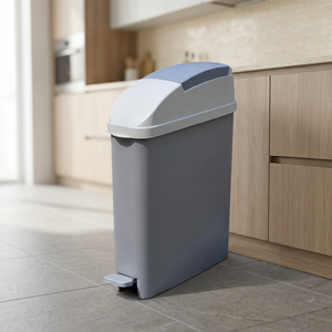 Foot Pedal Waste <b>Bin</b> Rectangular <b>Plastic</b> Indoor Household <b>Kitchen</b> Use Simple Design Gray White Lid sanitary <b>bin</b> ABS heavy duty - Product Image 6