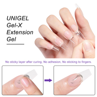 Unigel 15ml Gel Constructeur Transparent Sans Résidu UV/LED Auto-Nivelant pour Extension d'Ongles OEM/Marque Privée
