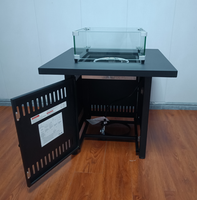 Table de foyer au gaz en acier haute puissance essentielle pour les réunions de famille Chauffage extérieur sûr avec atmosphère ambiante pour le confort