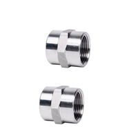 Adaptateur fileté en acier inoxydable 1/2 BSP femelle-femelle sur mesure - Connecteur pour eau, gaz, huile, carburant