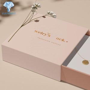 Boîte à bijoux de luxe personnalisée avec logo, en papier, pour bracelets et colliers, ensemble complet avec tiroir coulissant - Product Image 3