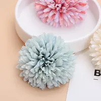 Tête de fleur de pissenlit de chrysanthème peu profonde artificielle de 7cm pour la décoration funéraire