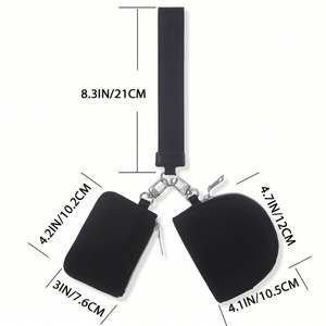 Bolsa de Llaves Multifuncional para Mujer, Mini Cartera Portátil para Monedas con Diseño Simple para Tarjetas Bancarias y Llaves, Mini Bolso de Muñeca Moderno - Product Image 2