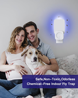 Trampa para Moscas Eléctrica 2025 con Luces UV, Regalo de Navidad, Trampas Electrónicas para Mosquitos con Almohadillas Adhesivas, Trampas para Insectos
