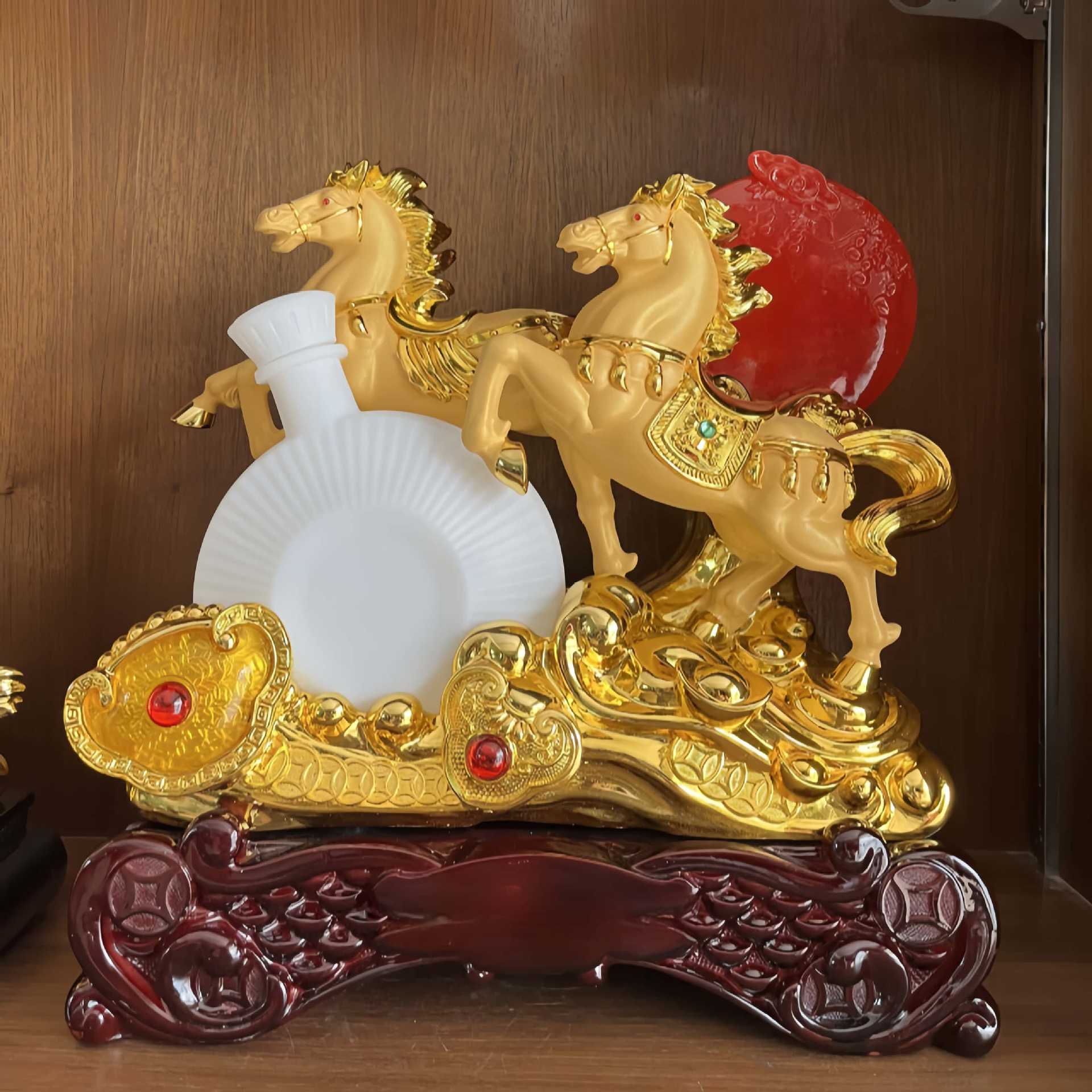 Caballo doble arena oro